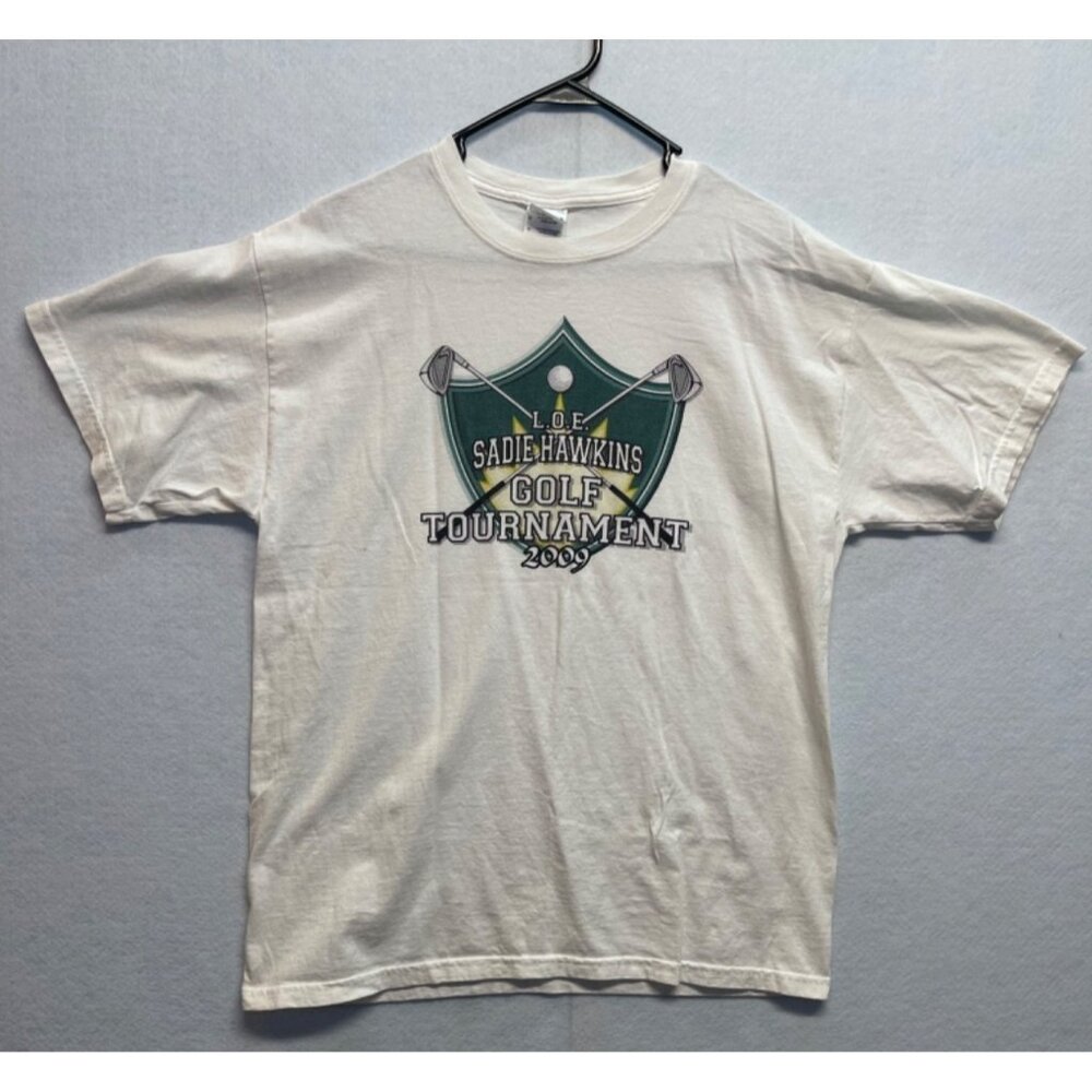 Vintage Gildan LOE Sadie Hawkins Golf Tournament 2009 Tee No Size Tag